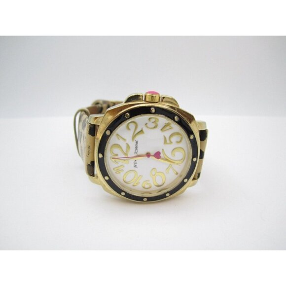 Women Betsey Johnson Quartz WR Analog Dial Lepoard Watch (G348) - Picture 7 of 9